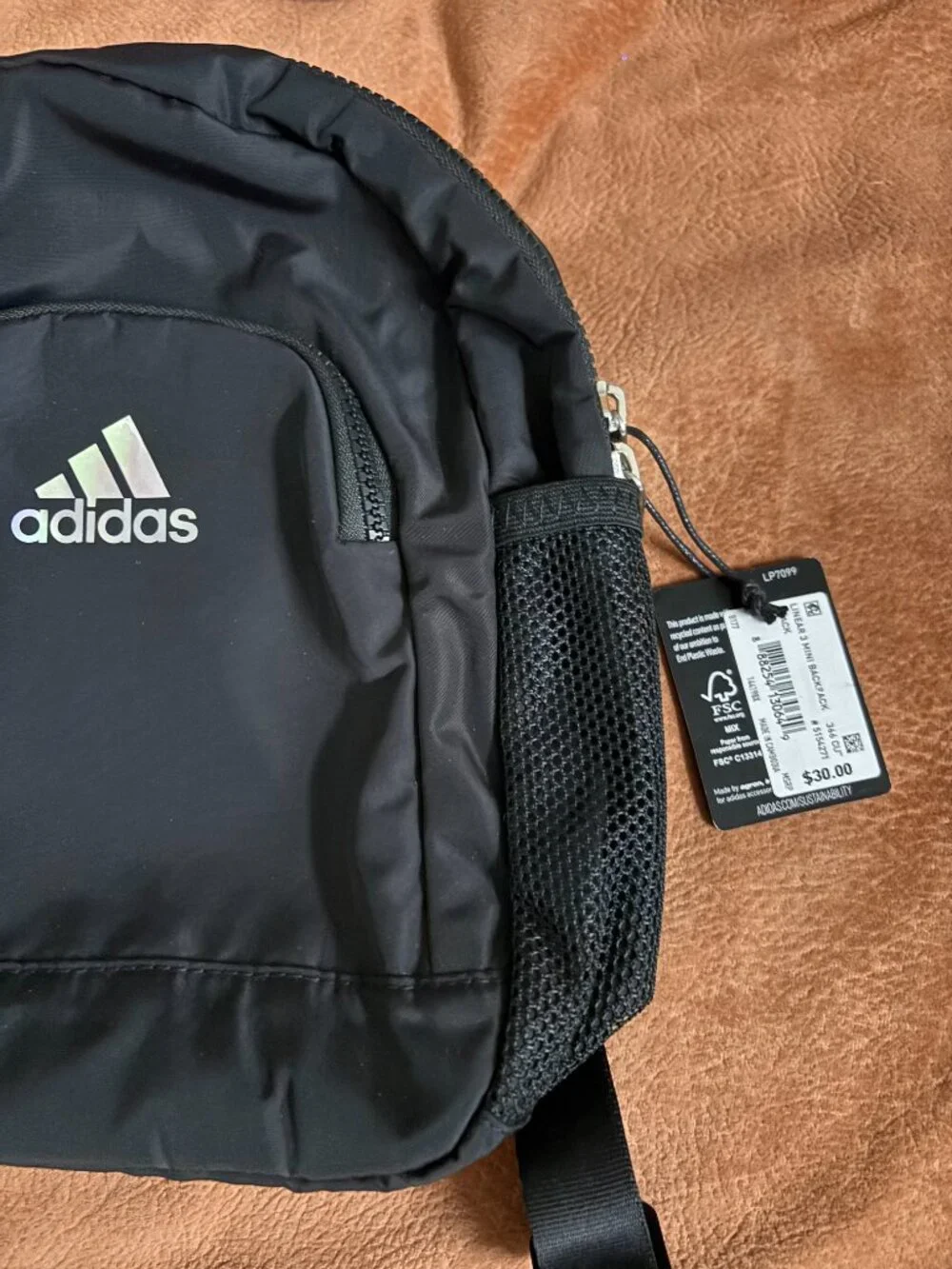 Adidas Women’s Black Linear 3 Mini Backpack